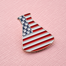 Load image into Gallery viewer, American Flag Science Flask Pin
