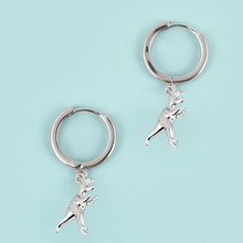 Load image into Gallery viewer, T-Rex Dinosaur Hoop Earrings
